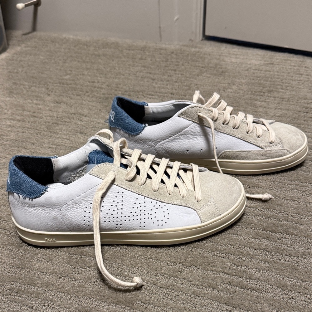P448 White and Blue Women’s Sneakers Size 39